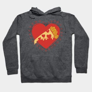 Pizza Is My Valentine Illustration Hoodie